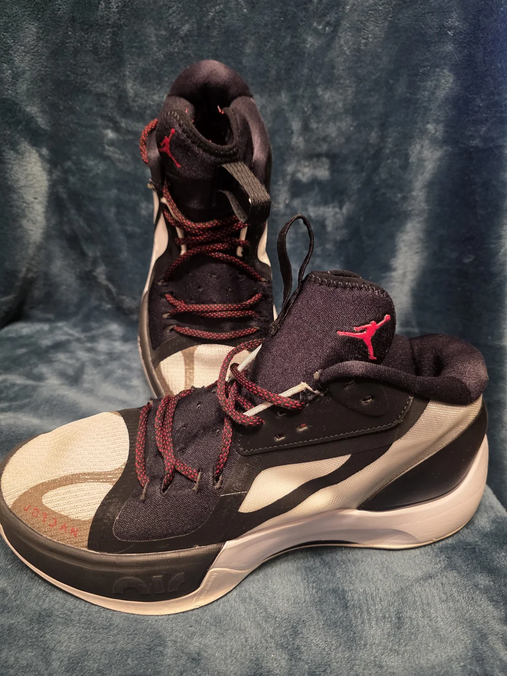 Jordan Men’s Black, Red and Cream Performance Basketball Shoes